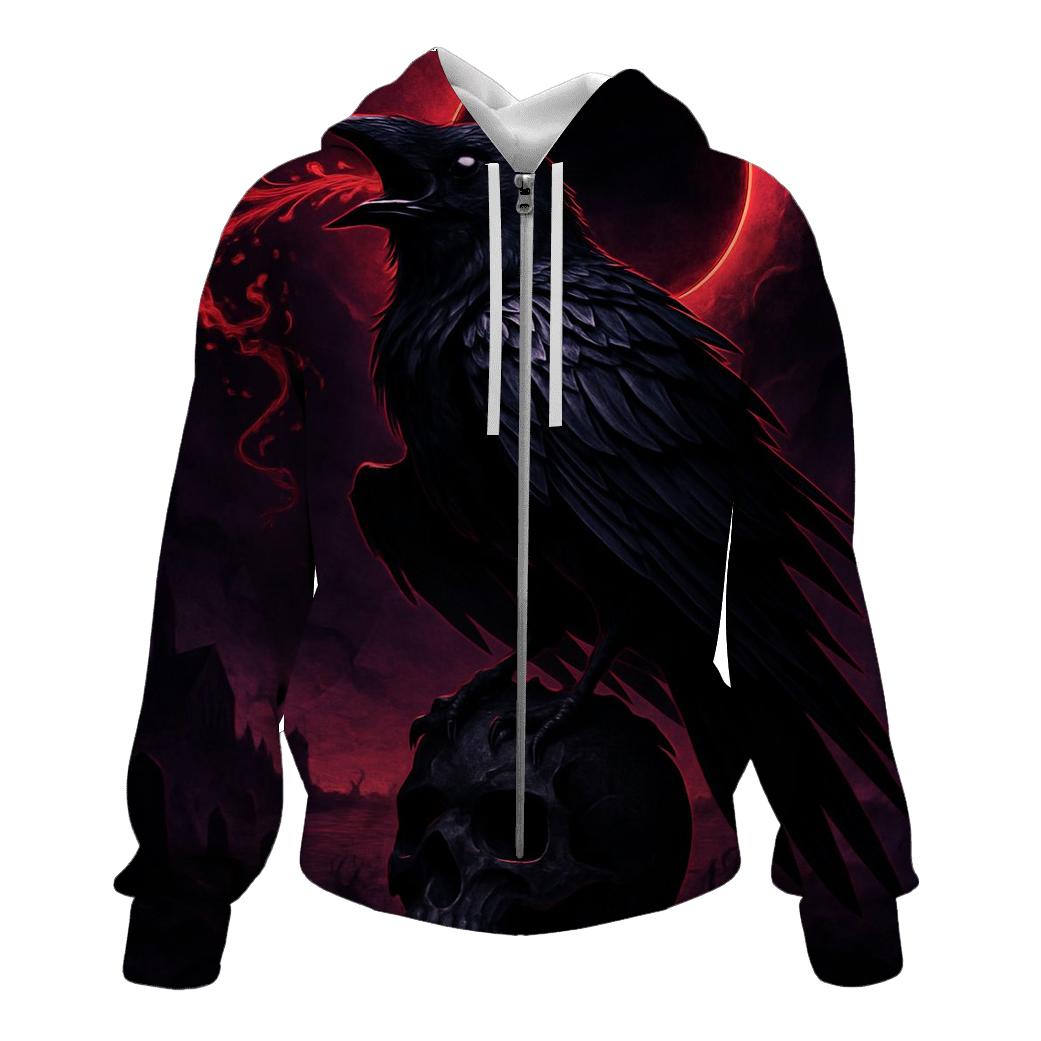 Raven Warden Of The Blood Eclipse heavyweight hoodies