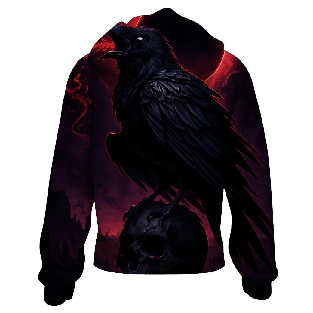 Raven Warden Of The Blood Eclipse heavyweight hoodies