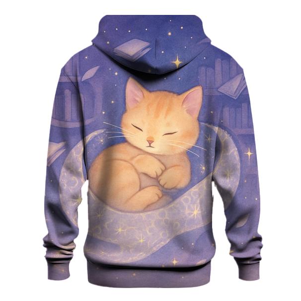 Starlace Library Cat Nap premium hoodies