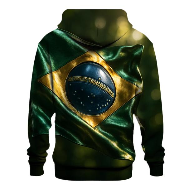 Metallic Pulse Flag Brazil custom hoodies