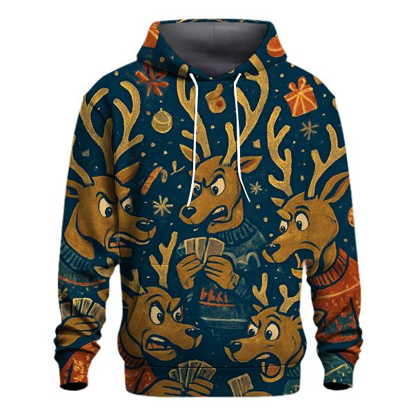 Reindeer Card Game Chaos hoodie designs