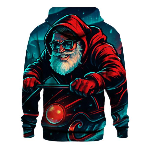 Neon Aurora Street Santa hoodie designs