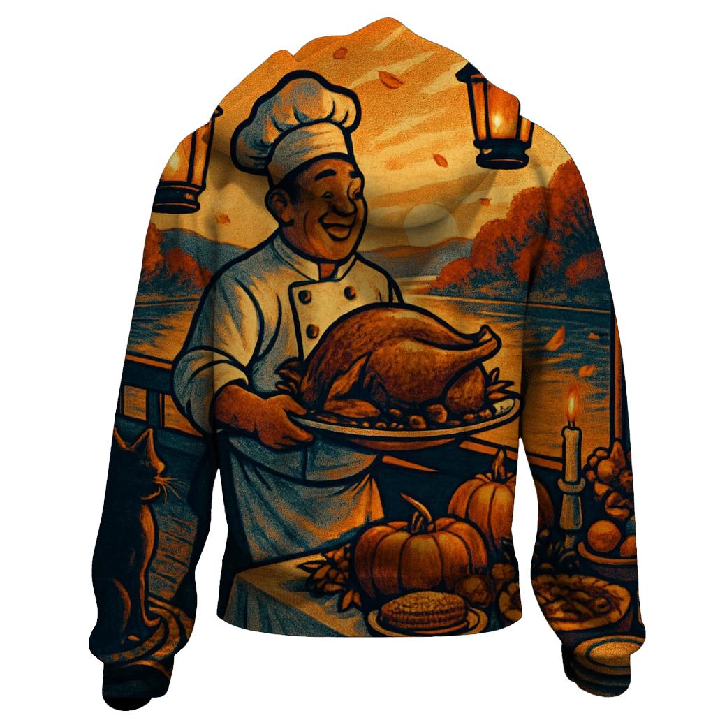 Autumn Riverboat Feast At Sunset designer hoodies