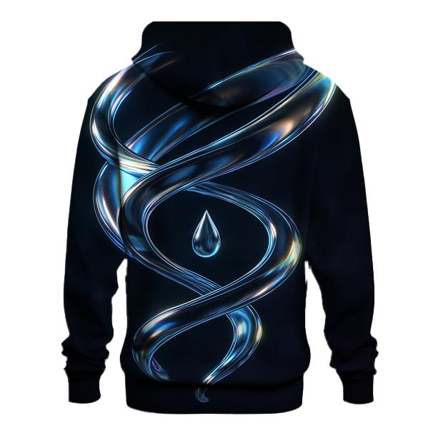 Molten Aurora Sculpture zip-up hoodies
