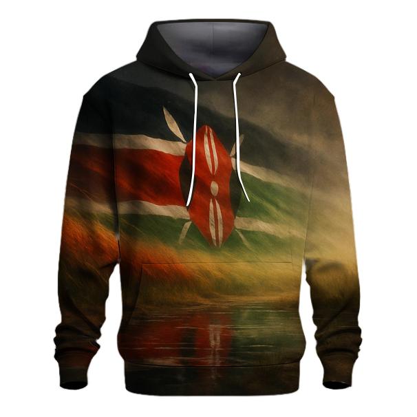 Savanna Mirage Flag Kenya heavyweight hoodies