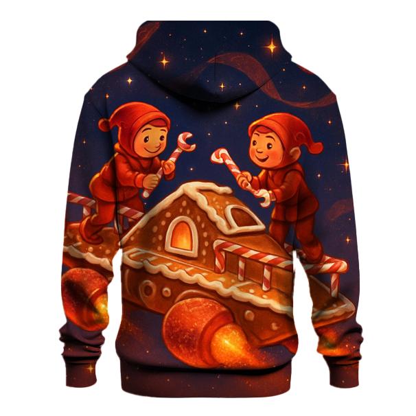 Gingerbread Workshop Starship printed hoodies