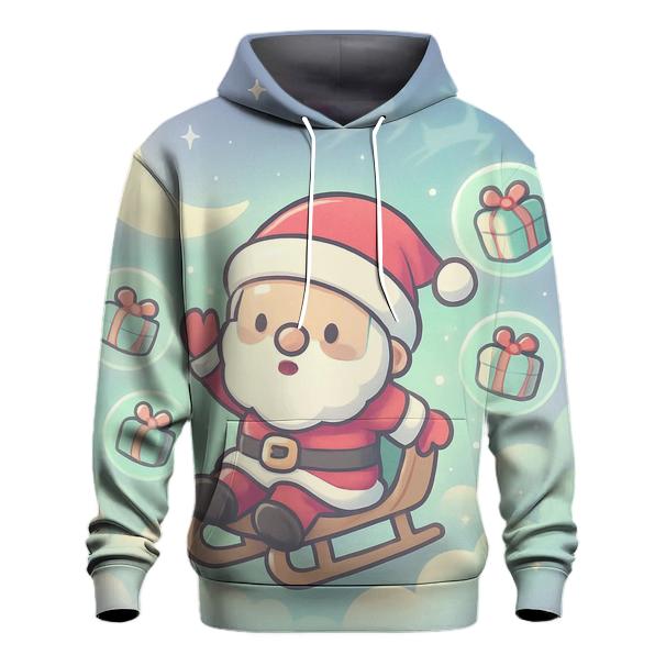 Pastel Cloud Chibi Santa Delivery Drift hoodie designs