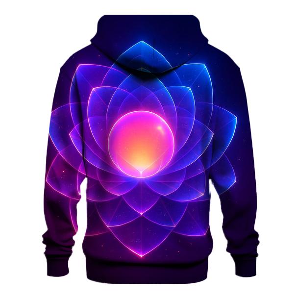Neon Orbit Bloom hoodie designs