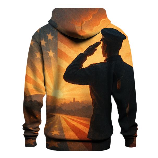 Homecoming Salute In The Flag Light zip-up hoodies