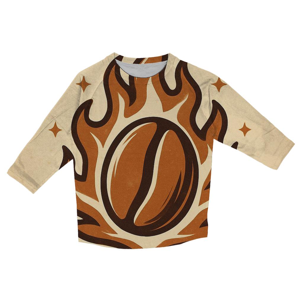 Roast Flame Crest designer 3/4 sleeve blouses