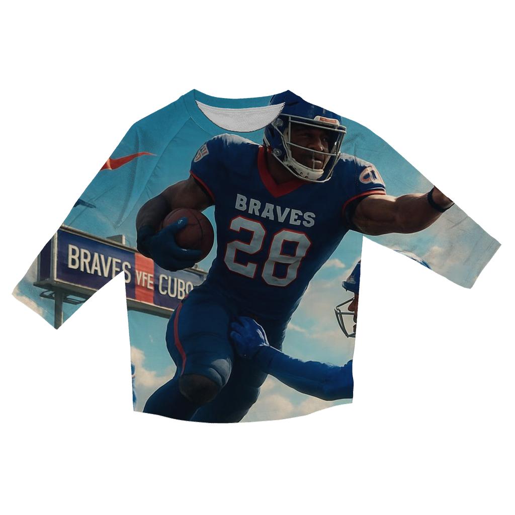 Sky Harbor Tackle Braves Versus Cubs cotton quarter sleeve shirts