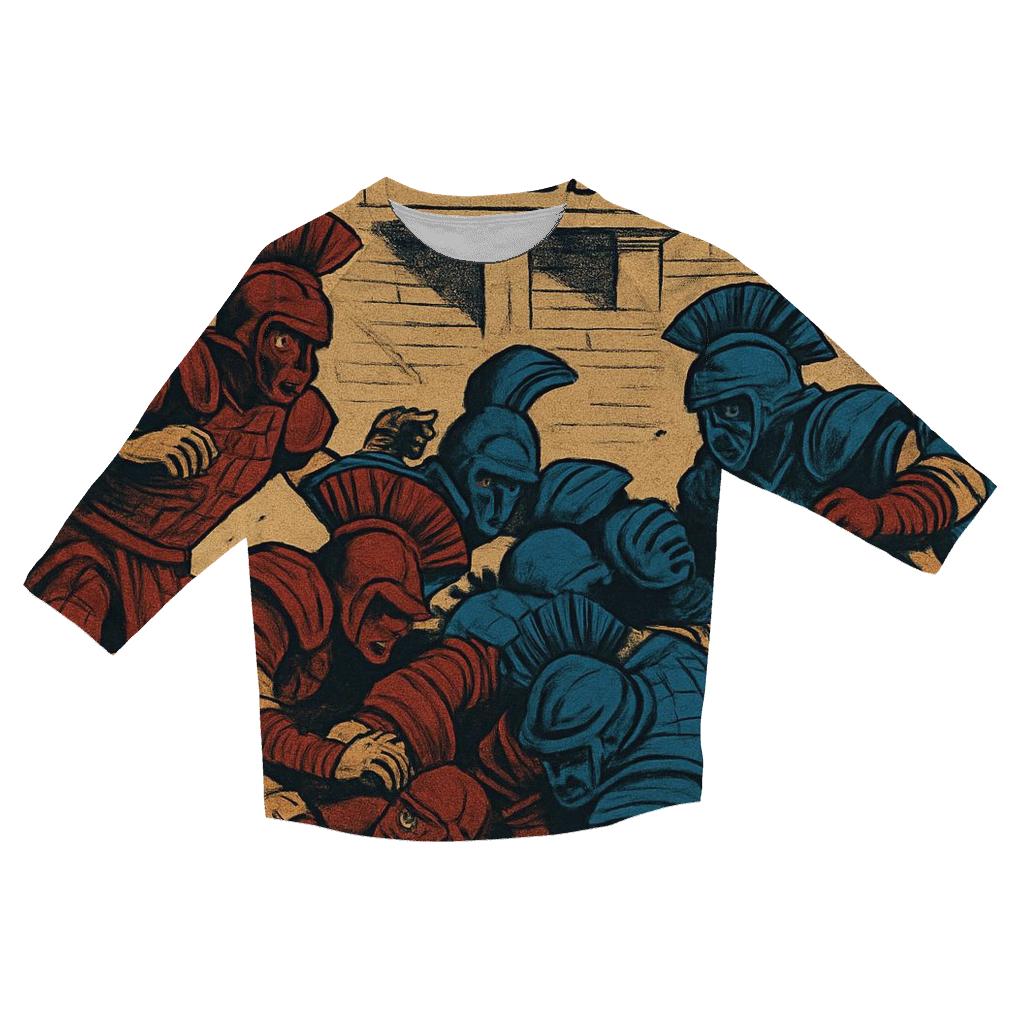 Ancient Arena Showdown Braves Versus Cubs custom 3/4 sleeve shirts