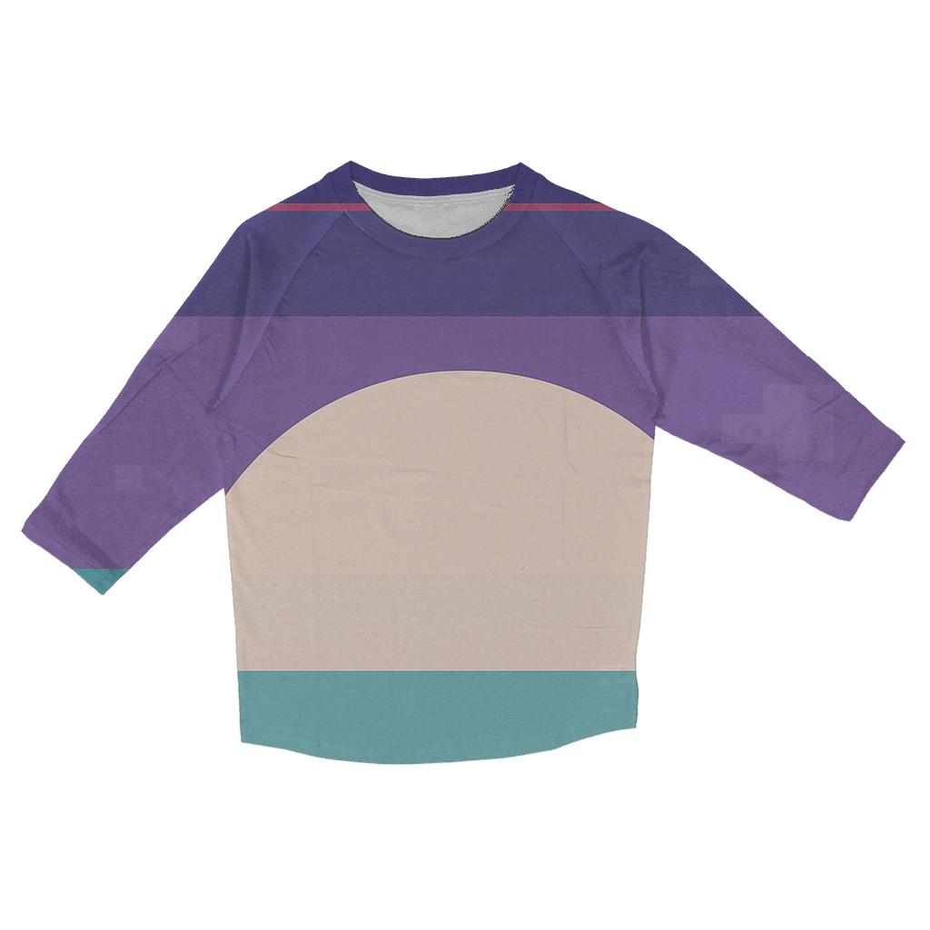 VHS Moonrise Gradient Stripes casual three quarter sleeve shirts