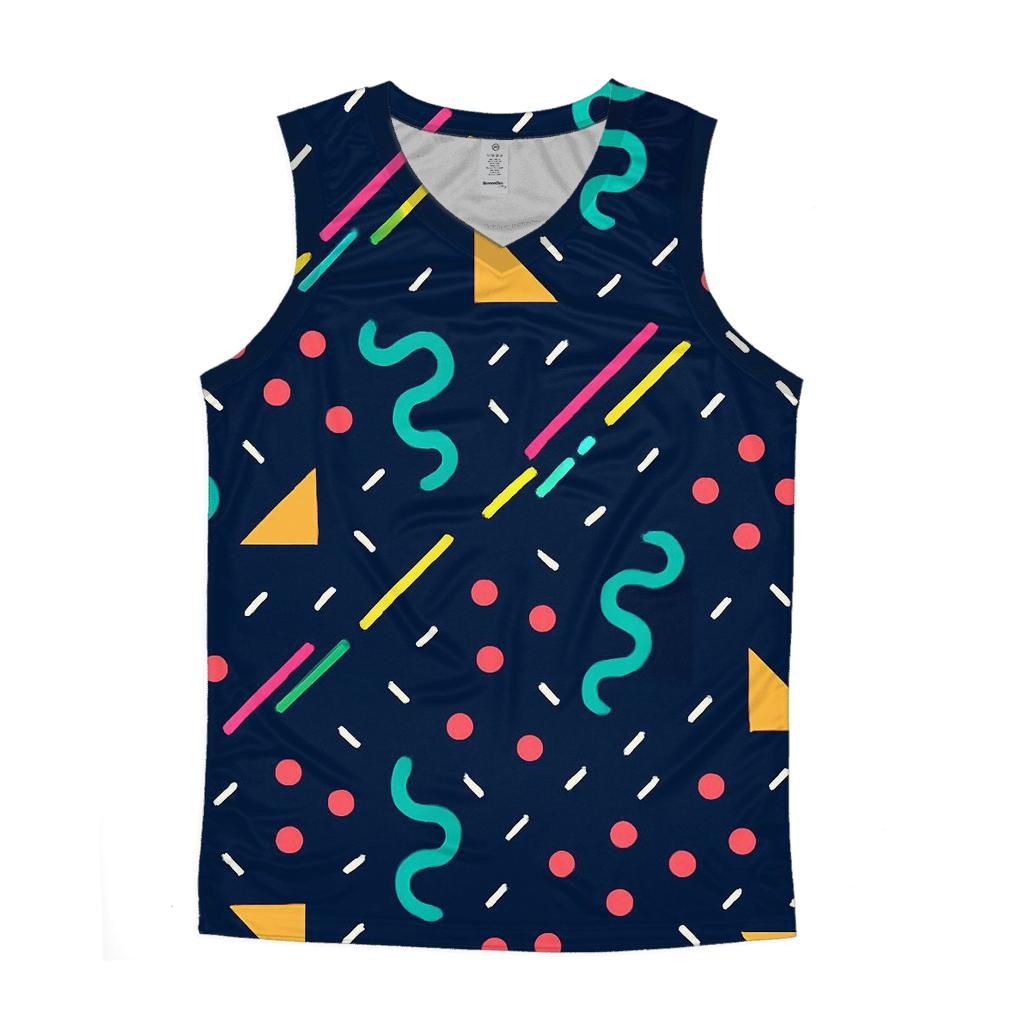 Memphis Meteor Shower Tiles custom tank tops