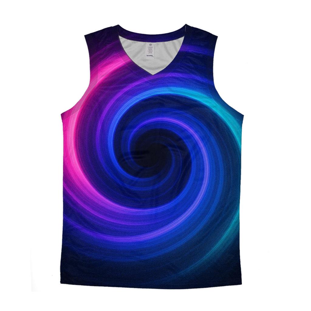 Neon Gravity Well Spiral casual summer tank tops