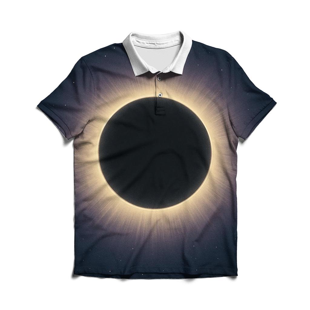 Eclipse Corona Petal Plumes branded logo polo shirts