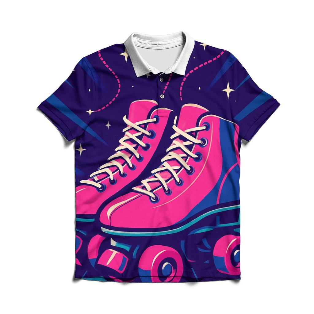 Neon Roller Rink Constellation casual sports polo shirts