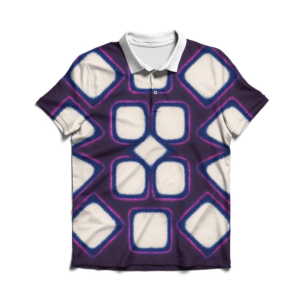 Itajime Nebula Lattice Clamp Resist casual sports polo shirts