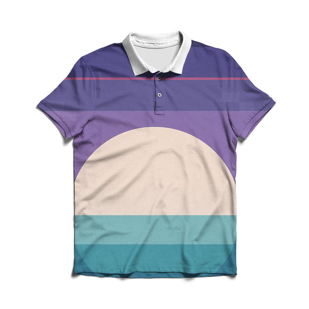 VHS Moonrise Gradient Stripes classic pique polos