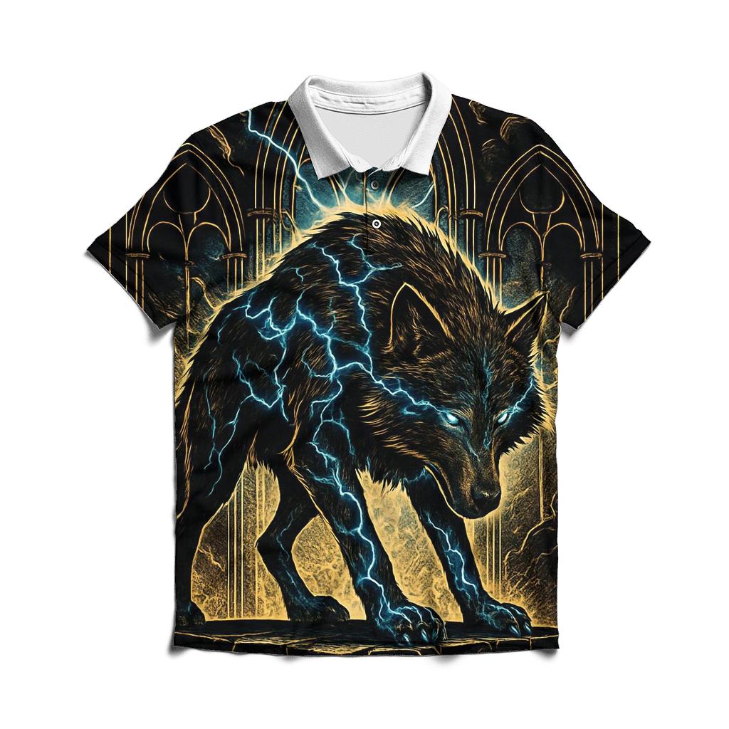 Cathedral Of The Stormwolf embroidered polo tops