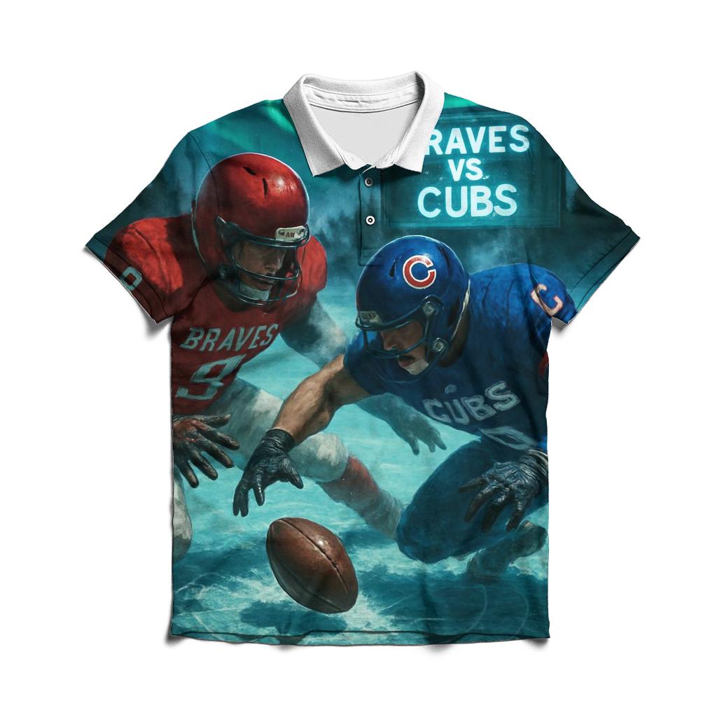 Arctic Night Field Duel Braves Versus Cubs designer slim fit polos