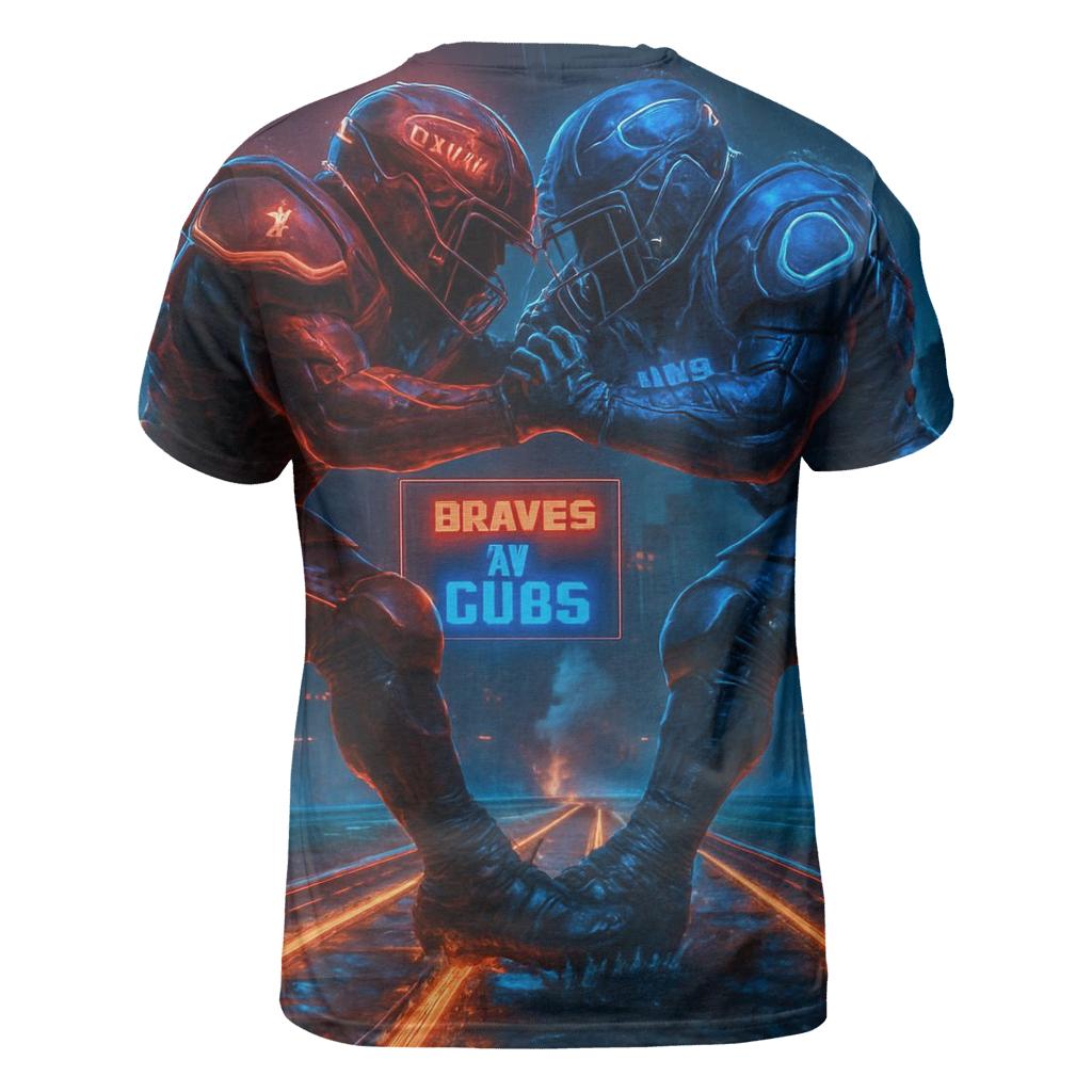 Neon Rail Yard Clash Braves Versus Cubs custom all-over print shirts
