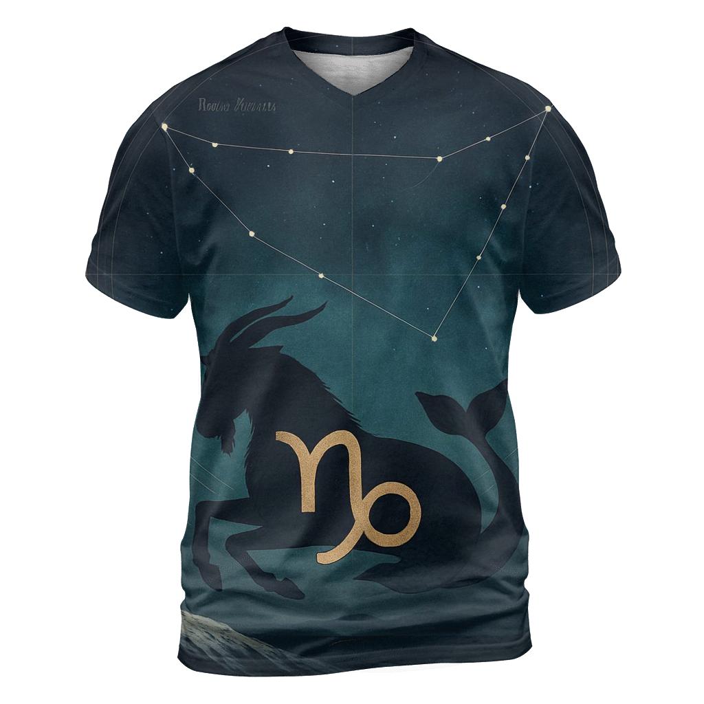 Capricorn Sea Goat Mountain Star Atlas statement graphic shirts