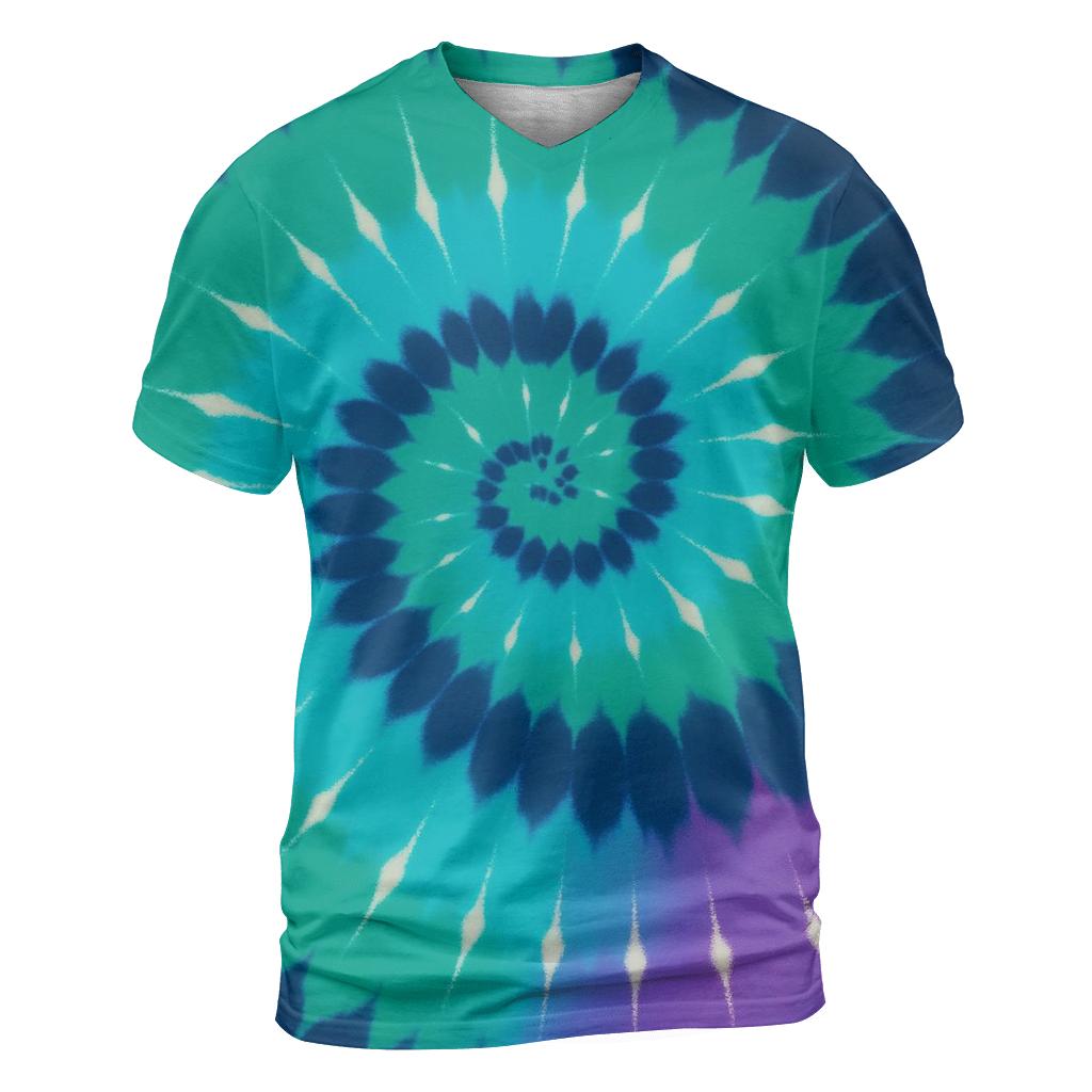 Aurora Spiral Overdye Vortex statement graphic shirts