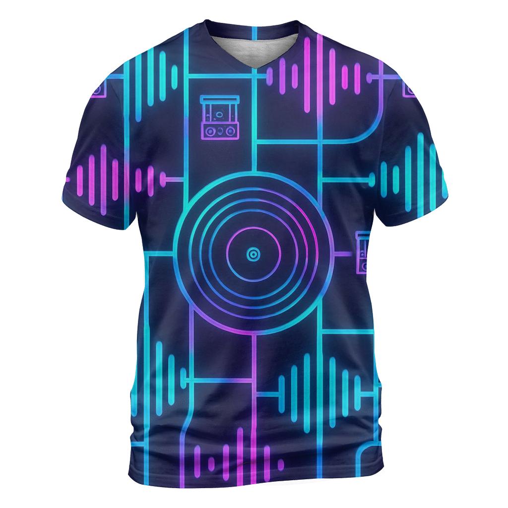 Neon City Beat Map personalized full print shirts