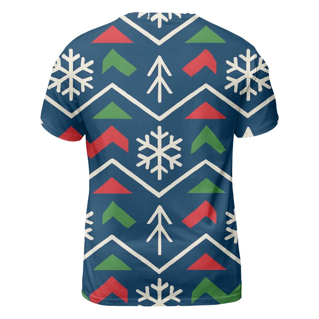 Snowflake Quilt Chevron Field vibrant all-over design tees