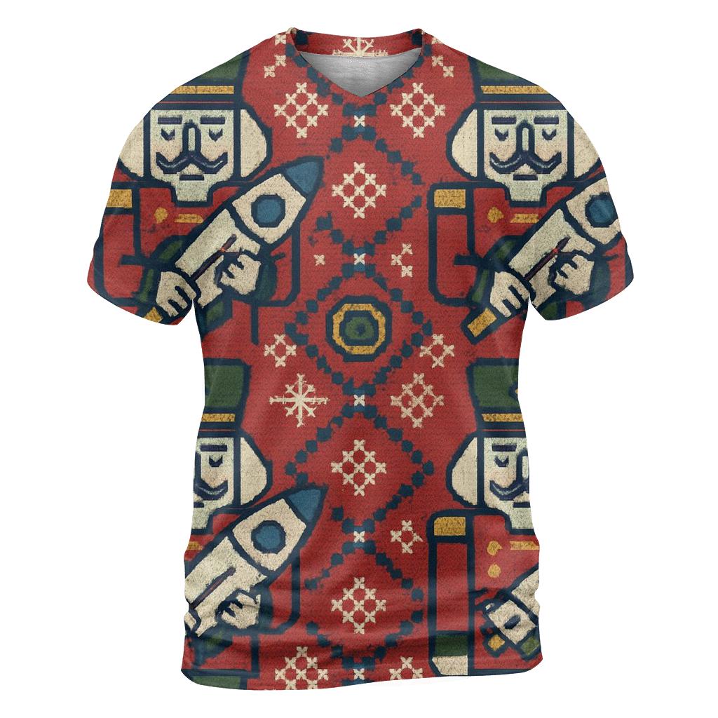 Nutcracker Rocket Parade Grid Design designer pattern shirts