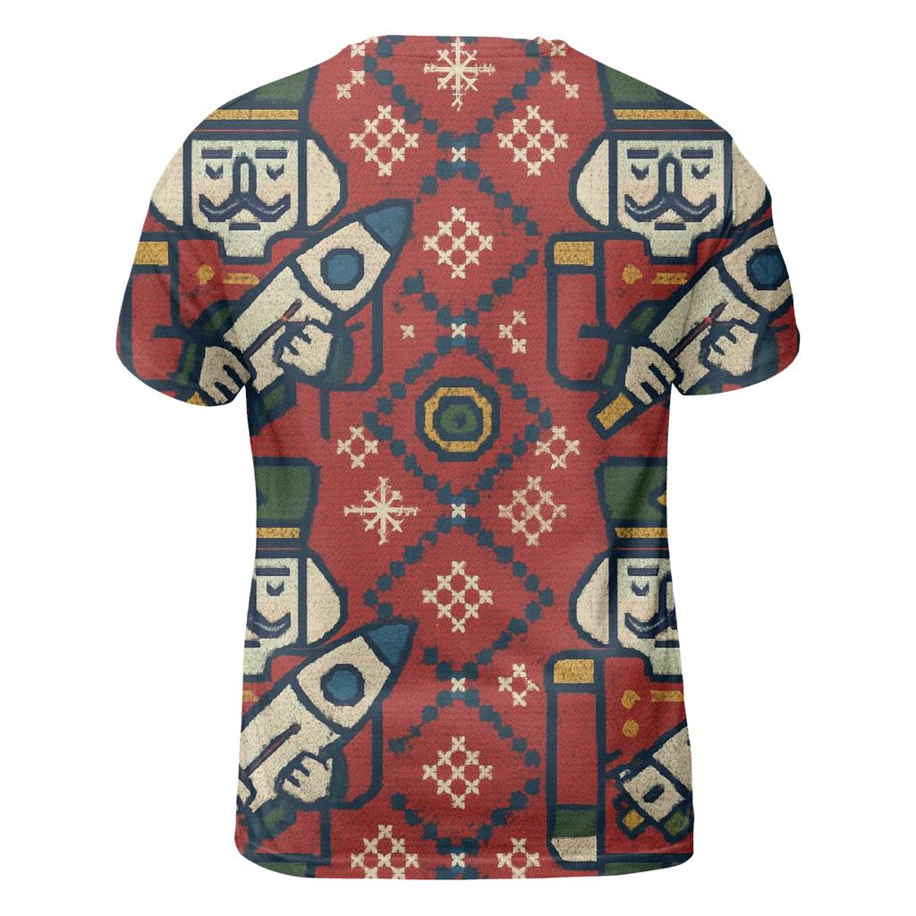 Nutcracker Rocket Parade Grid Design designer pattern shirts