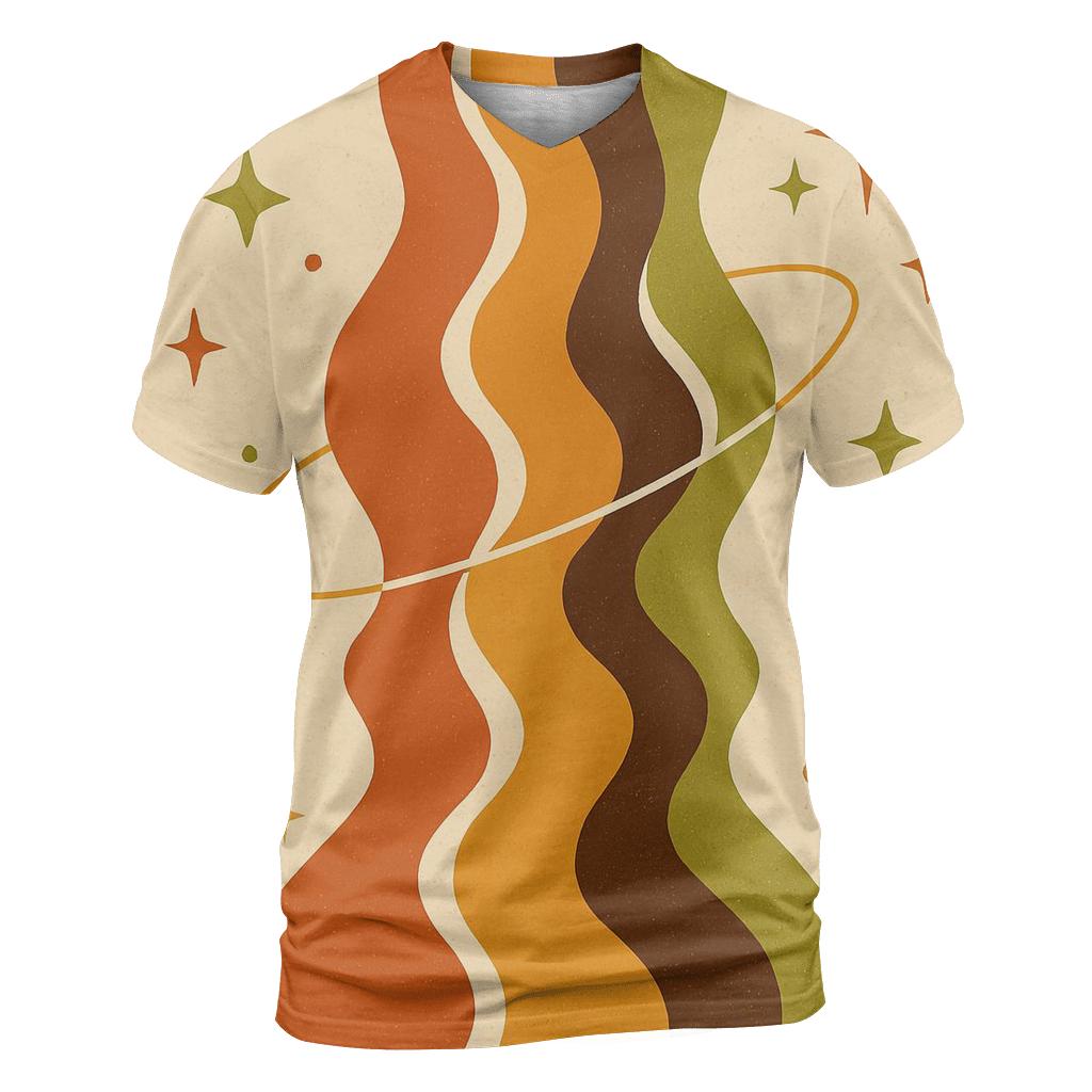 Cosmic Lava Lamp Waves vibrant all-over design tees