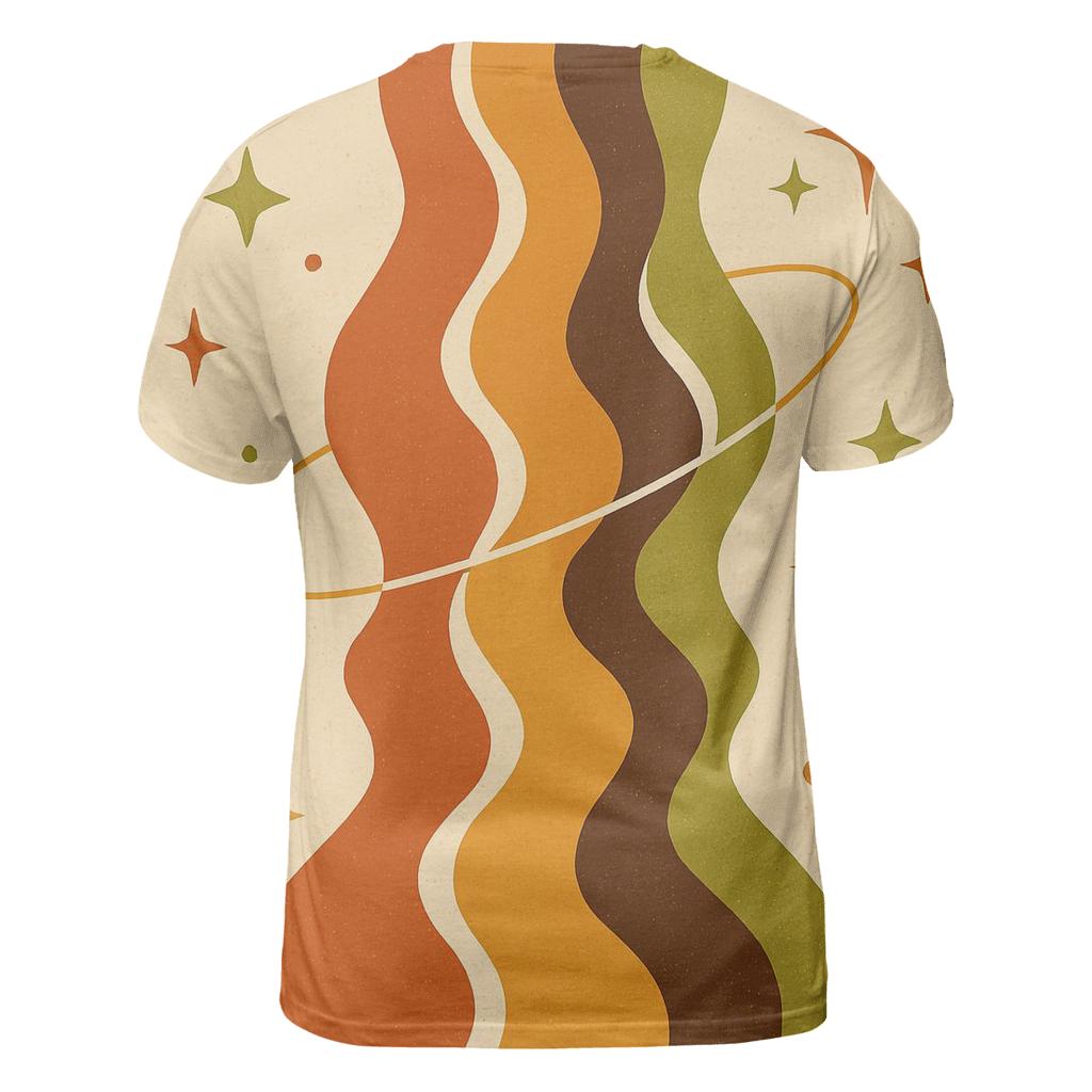 Cosmic Lava Lamp Waves vibrant all-over design tees