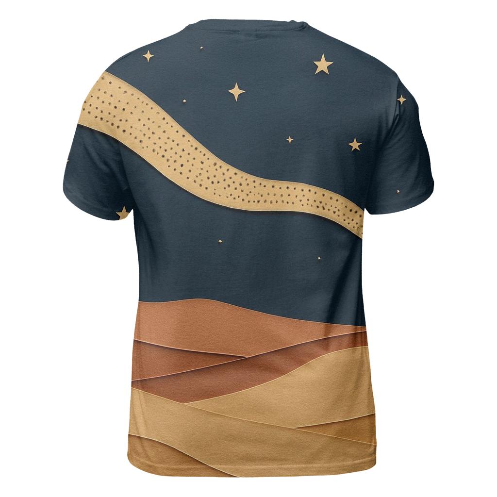 Desert Observatory Paper Cut Collage designer pattern shirts