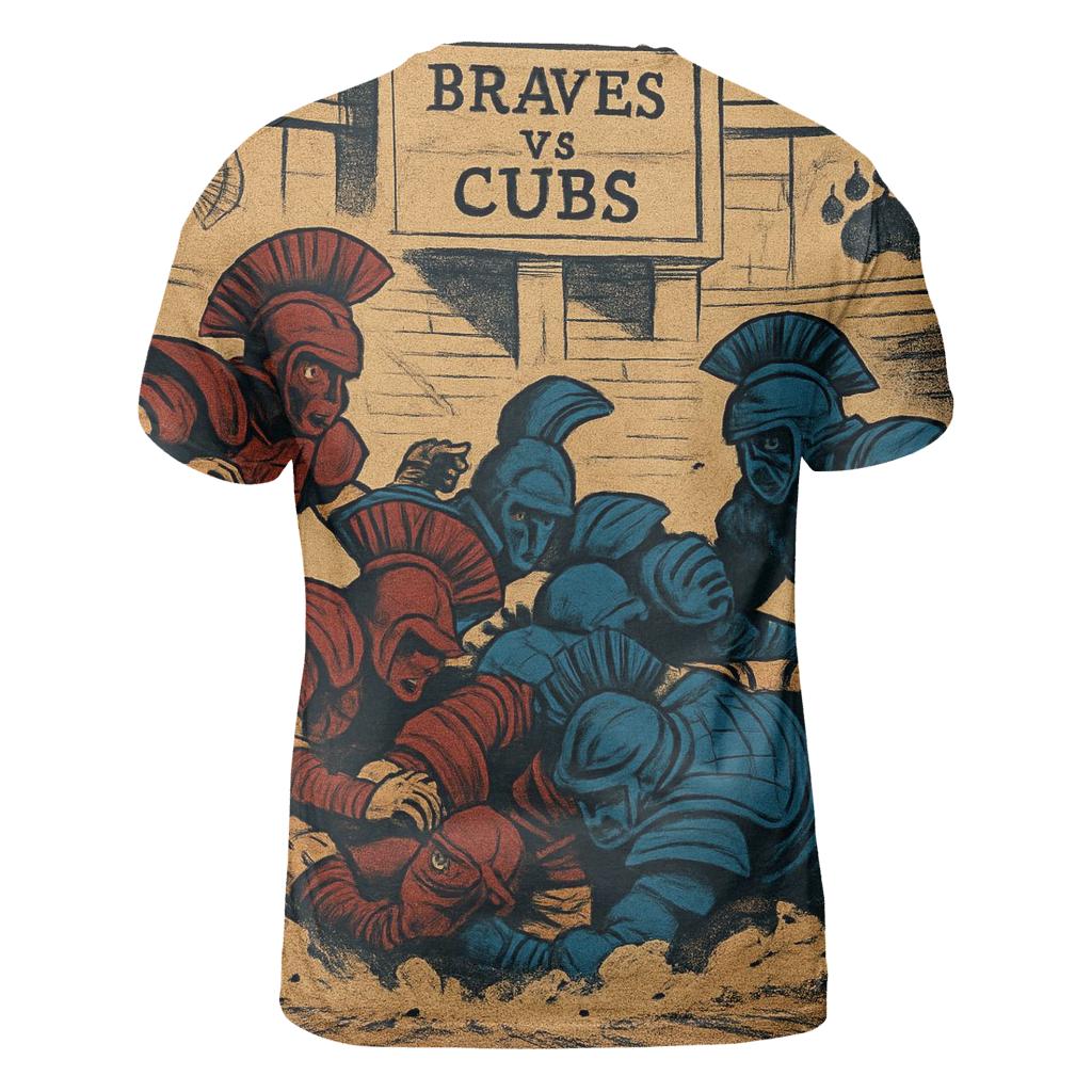 Ancient Arena Showdown Braves Versus Cubs designer pattern shirts