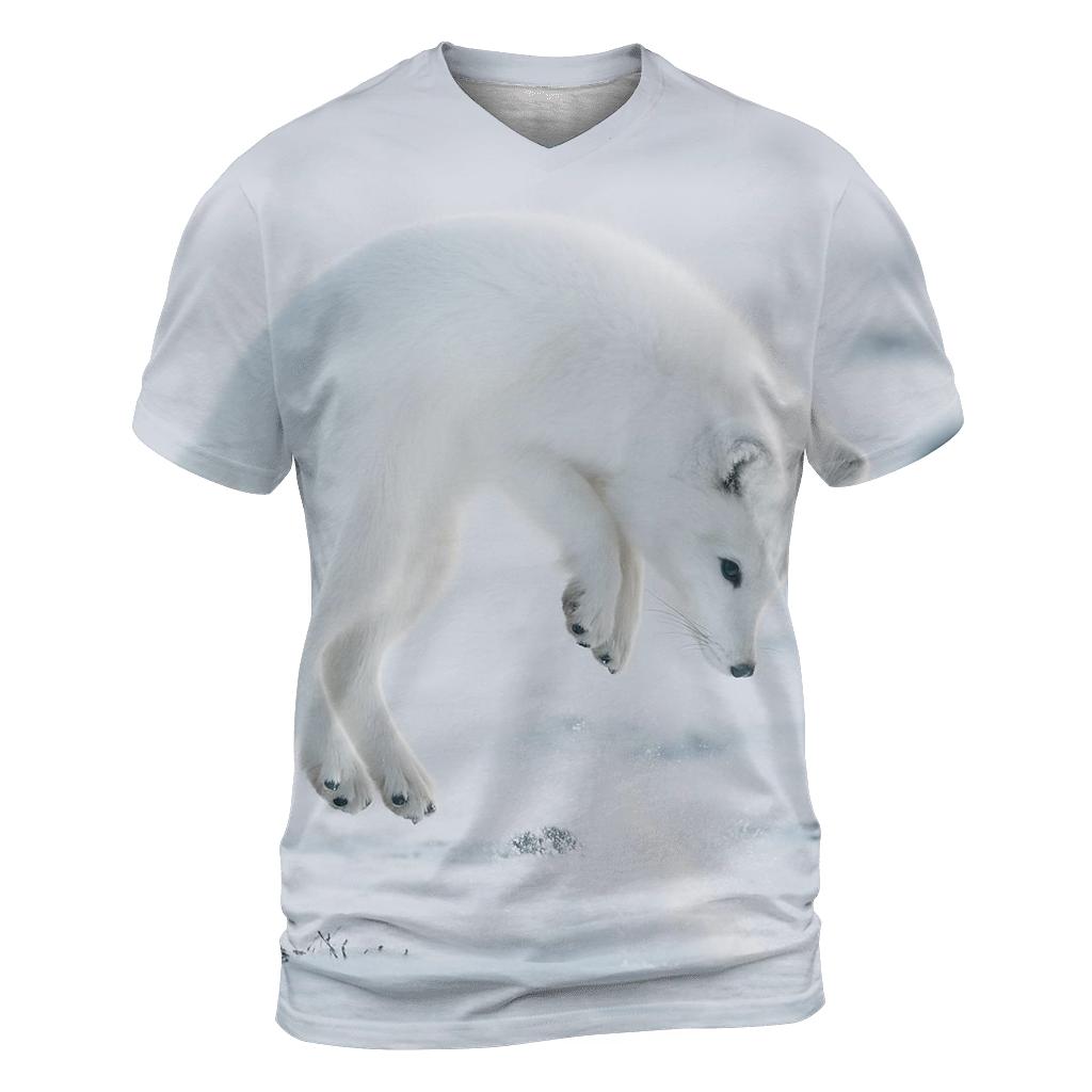 Frostline Forager — Arctic Fox creative print fashion shirts