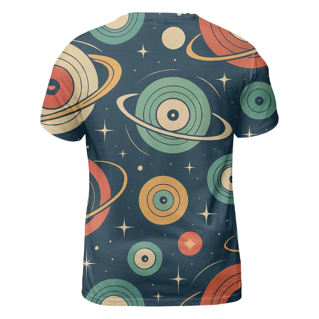 Vinyl Orbit Record Rings creative print fashion shirts