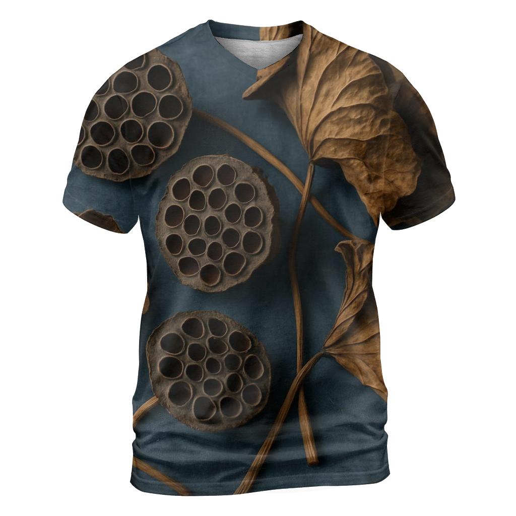 Lotus Seed Pod Study On Museum Textile designer pattern shirts