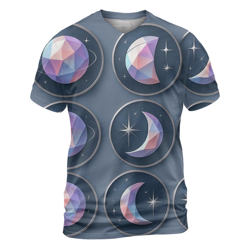 Prismatic Lunar Phase Badge Set personalized full print shirts