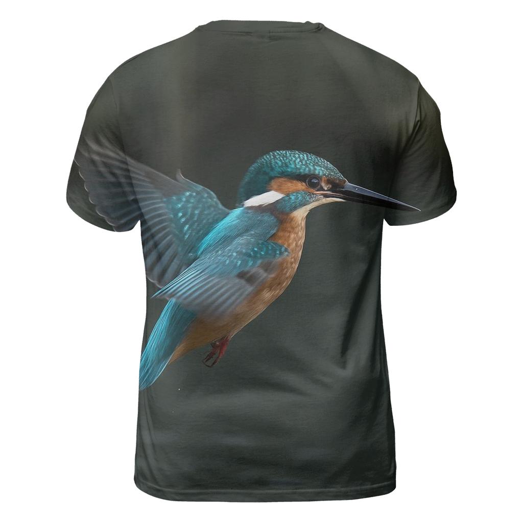 Cobalt Wingbeat — Common Kingfisher designer pattern shirts