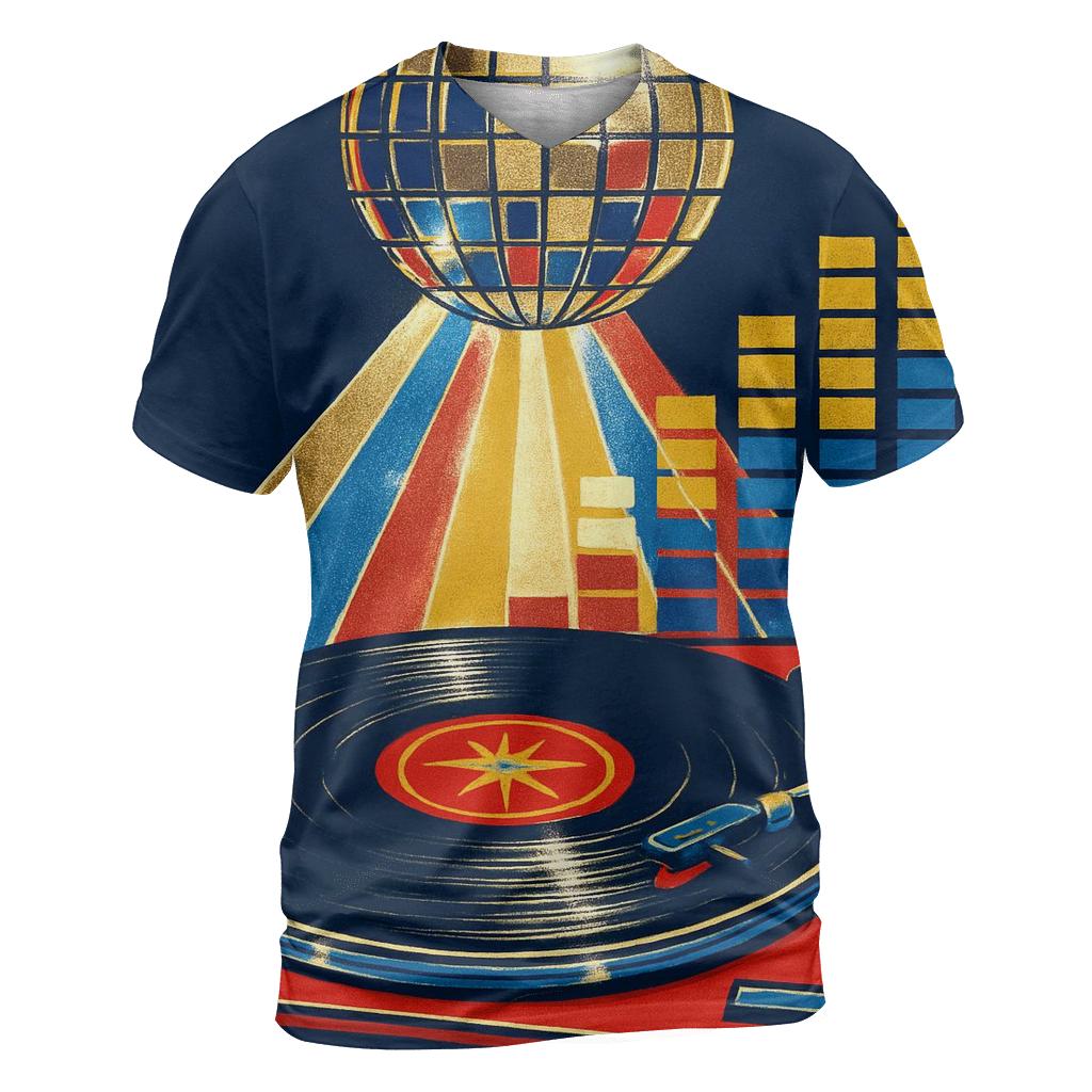 Disco Prism Turntable Halo trendy printed shirt styles