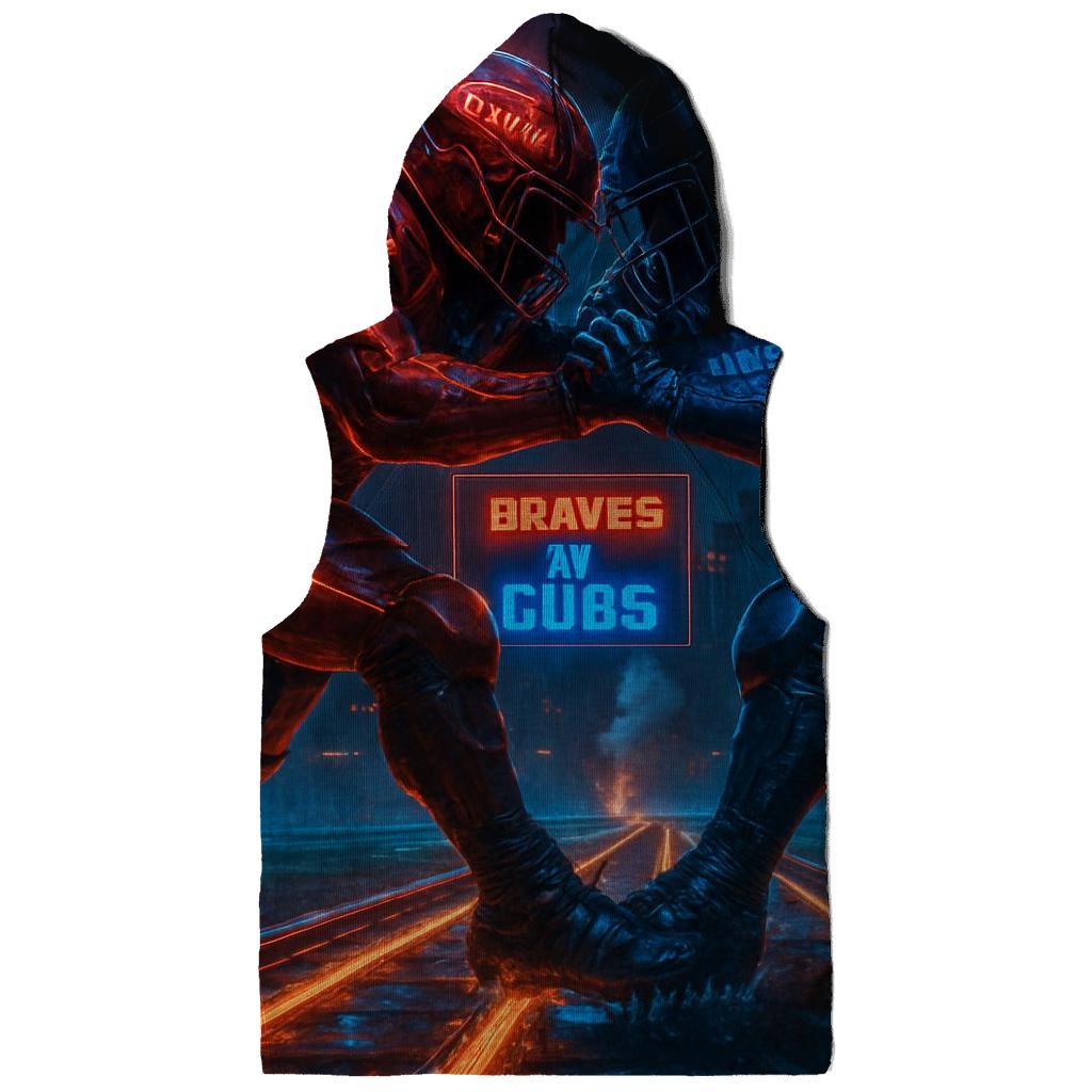 Neon Rail Yard Clash Braves Versus Cubs lightweight hoodies