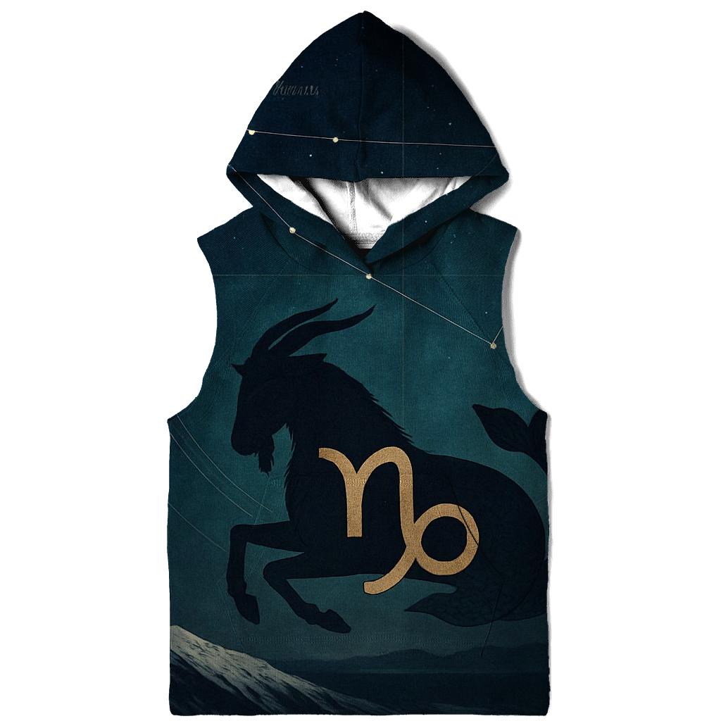 Capricorn Sea Goat Mountain Star Atlas printed hoodies