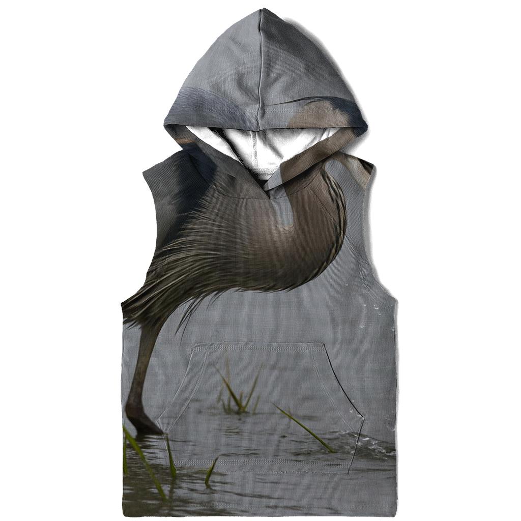 Mudflat Sentinel — Great Blue Heron custom hoodies