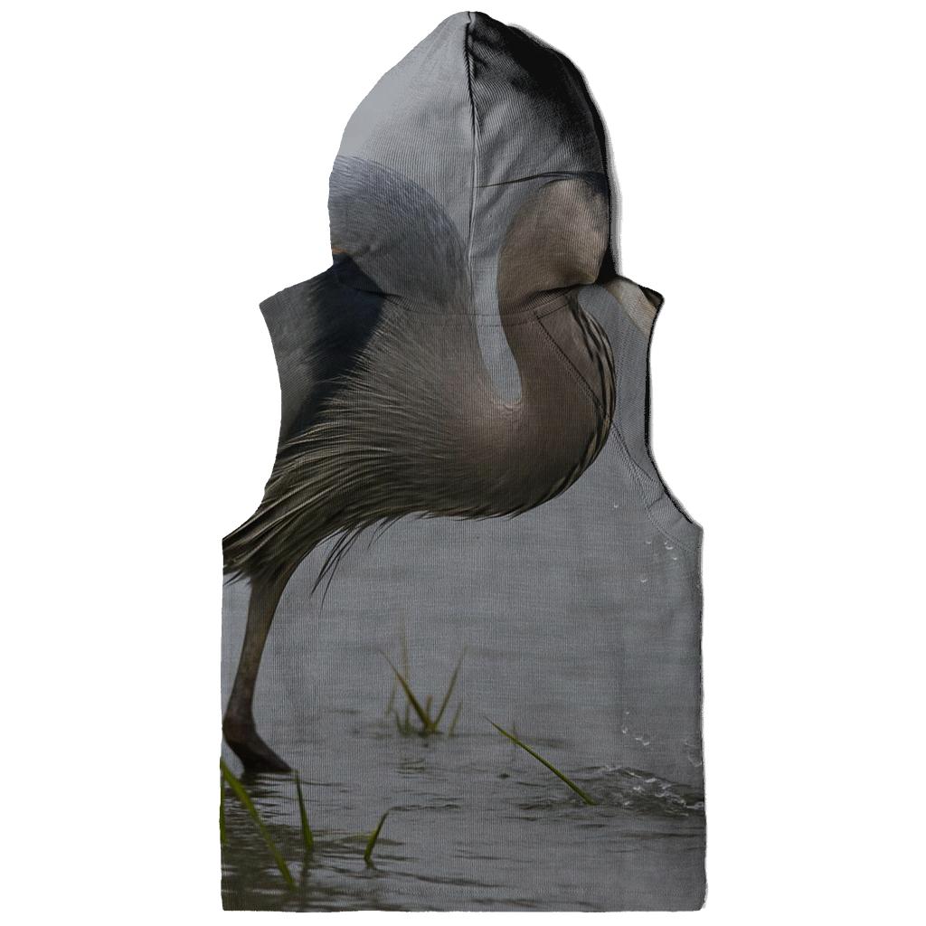 Mudflat Sentinel — Great Blue Heron custom hoodies