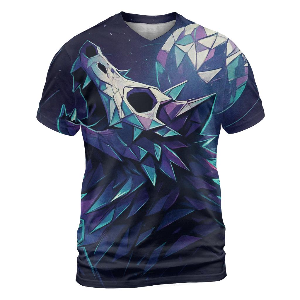 Prismatic Bone Mask Howler statement graphic shirts