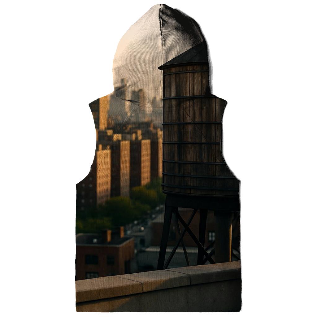 Rooftop Water Tower Foreground With Golden Hour Upper West Side Skyline designer hoodies
