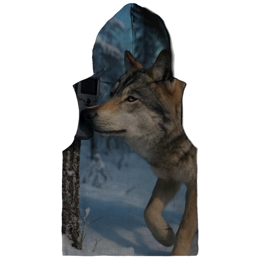 Aurora Edge Boreal Wolf And Camera Trap hoodie designs