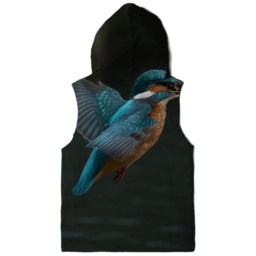 Cobalt Wingbeat — Common Kingfisher heavyweight hoodies